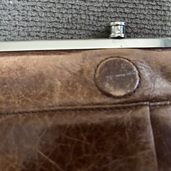 HOBO International Lauren Clutch Leather Wallet - BROWN - Picture 7 of 9